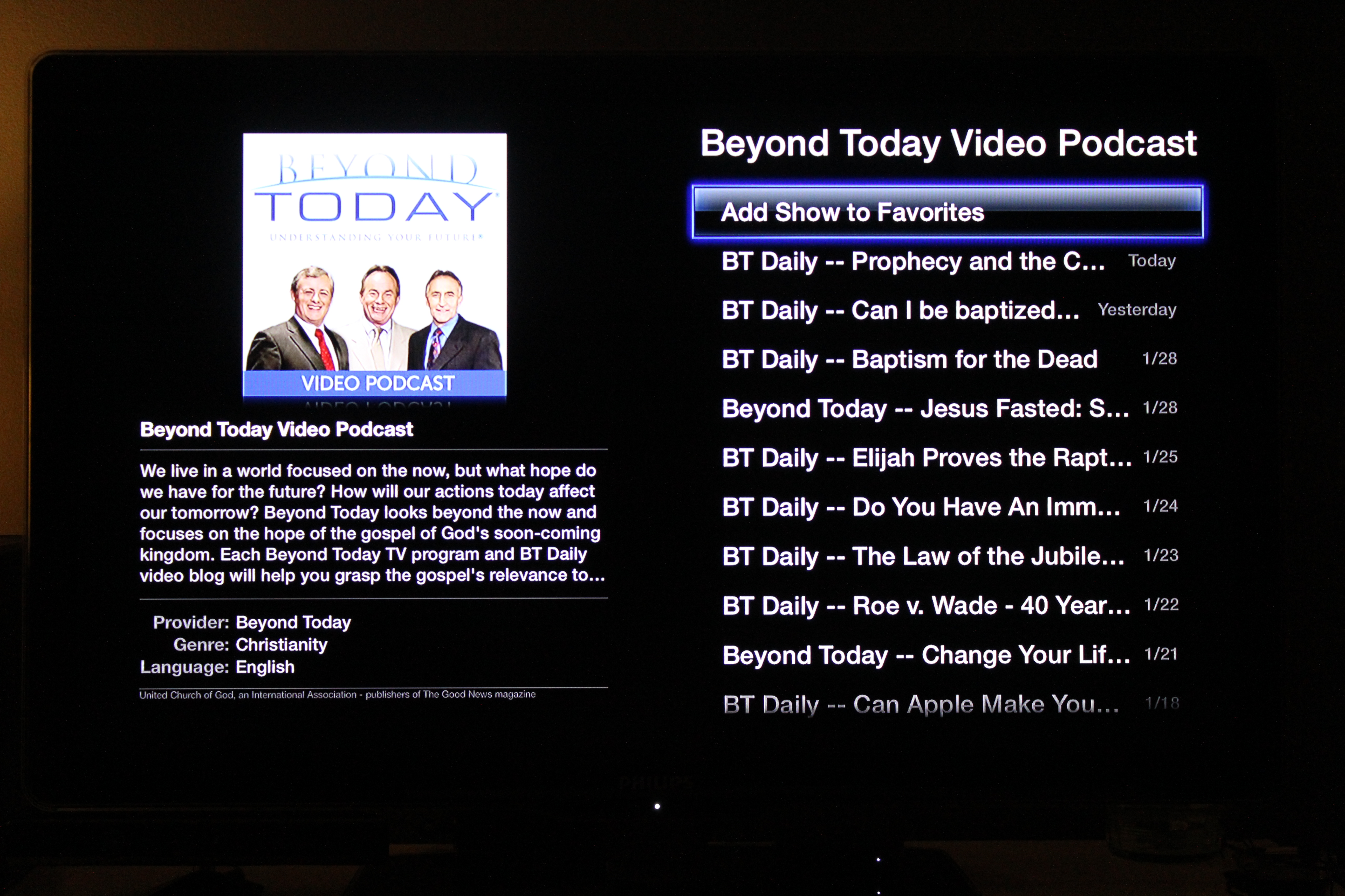 Watch Beyond Today on Apple TV