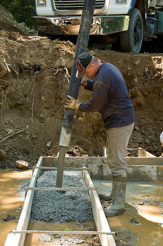 Pouring a foundation