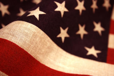 US flag up-close