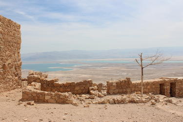 windswept ruins from masada