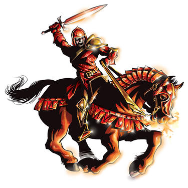 Red horse of war described in Revelation 6.