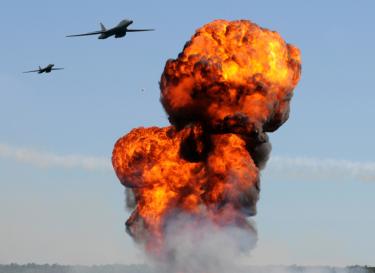 two planes and big fire explosion - The Lesson of the Feast of Firstfruits