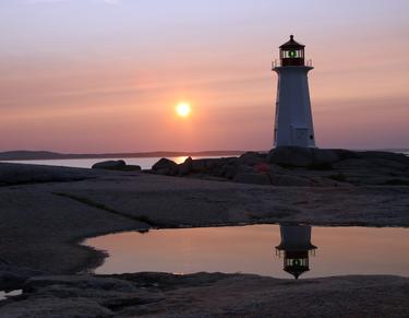 lighthouse at sunset