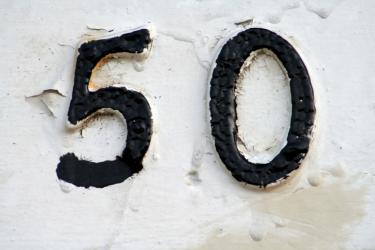 Big black painted 50 on top of white - Why a 50-Day Span?