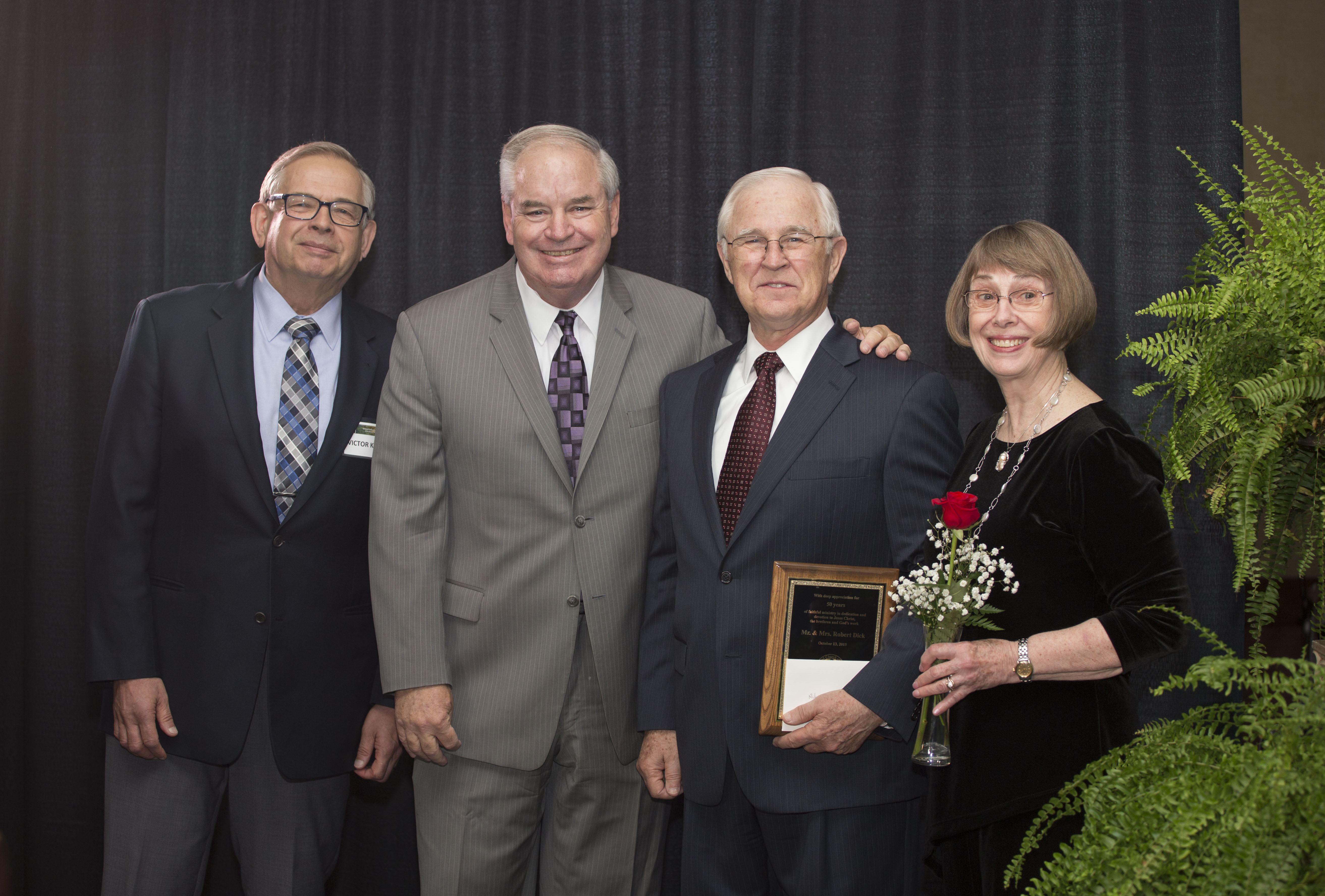 The General Conference of Elders honors Bob and Dyanne Dick for 50 years of service in the ministry. The General Conference of Elders honors Bob and Dyanne Dick for 50 years of service in the ministry.