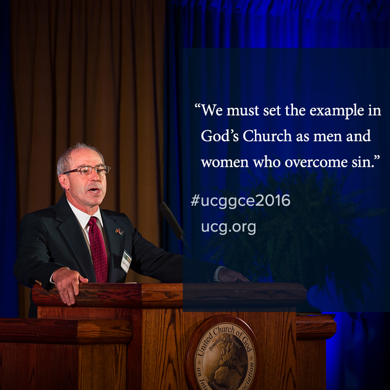 Mark Welch delivers the keynote address at the 2016 meeting of the General Conference of Elders. Mark Welch delivers the keynote address at the 2016 meeting of the General Conference of Elders.