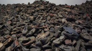 Shoes of victims of Auschwitz I in the Museum.