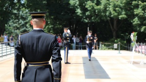 Changing of the guard at Arlington National Cemetery.