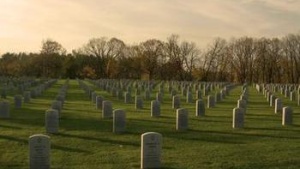 grave stones in field