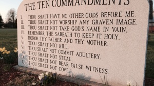 Ten Commandment monuments in Ohio.