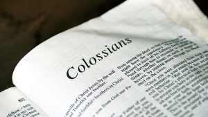 Bible opened to the book of Colossians