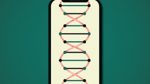 iPhone with a DNA strand in it