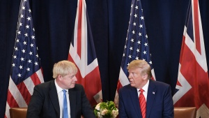 Britain’s Prime Minister Boris Johnson and U.S. President Donald Trump.