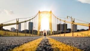 The Way Compass Check Fall 2020, a bridge shot from a low angle