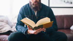 Bearded Man Reading Bible