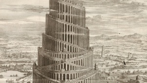An artist&#039;s rendition of the Towel of Babel