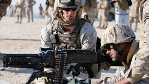 U.S. and Saudi troops in joint training.