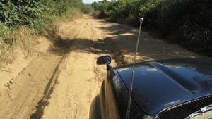 Rough road in Zambia