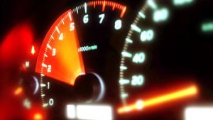 speedometer in a car dashboard