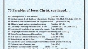 70 Parables of Jesus Christ