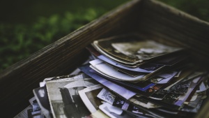 Old photos in a box.