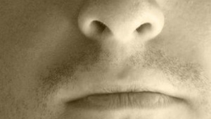 man&#039;s nose and mouth