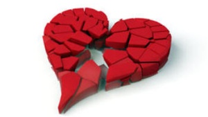 shattered heart shape