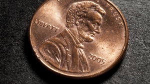 Front of a penny - with the words &quot;In God We Trust?