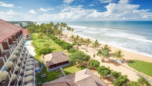 hotel buildings on the beach