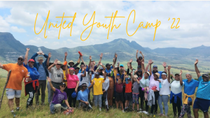 Group photo of campers and staff at United Youth Camp South Africa
