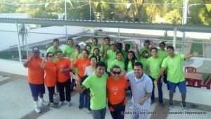 Campers and staff at Boca Del Río camp in Mexico. 