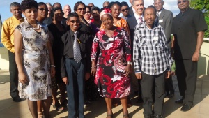 Church members at the Feast in Crown Point, Tobago. 