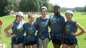 Campers posing for a photo at Camp Woodmen. 