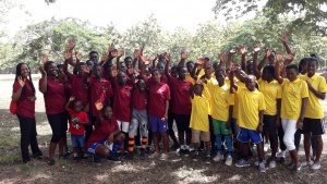 Campers and staff at the Ghana Youth Camp. 