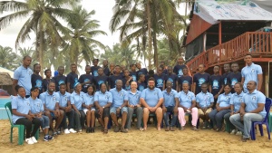 Campers and staff at camp in Nigeria. 