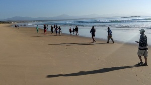 Morning walk on the beach at Mossel Bay.