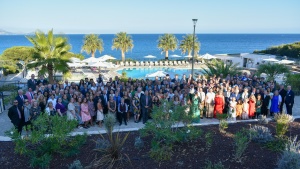 a group of people standing outdoors