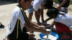 two kids playing