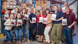Pictured are ABC students and staff who worked on the cookbook. 