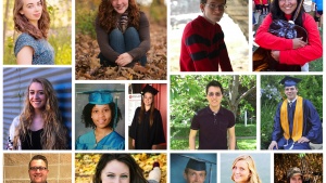 A collage of senior photos from last year's United News Senior edition. 
