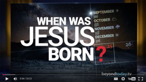 This is a screen capture of YouTube video - when was jesus born?