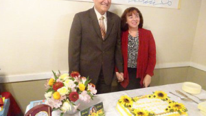 Orange County, California—The congregation pulled off a surprise celebration after Sabbath services on Nov. 20 to honor longtime pastor and wife Mario and Caty Seiglie for their 20 years of dedicated service to the congregation.