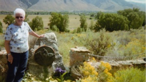 Tiny Jackson at the gravesite of “Uncle Nick.” 