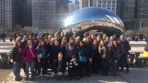 Young adults who attended this year's weekend visited Chicago's famous Cloud Gate Sculpture before departing at the end of the weekend. 