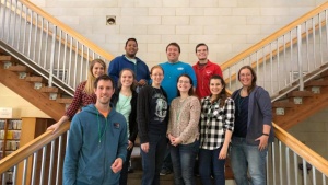 Young adults at the Ronald McDonald House after they volunteered their time to make homemade slime with the kids staying there.