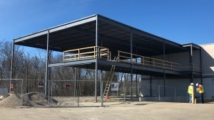 A photo of the progress of the new recording studio at the home office.