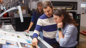 Editorial Staff Takes Tour of Hopkins Printing