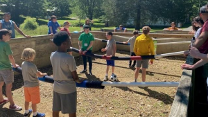 “Human Foosball” at Camp Nacome.