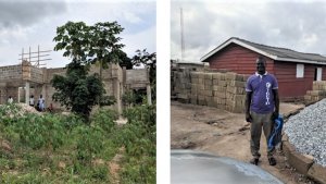 Kwanyako and Winneba church buildings and community centers.