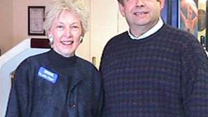 Indiana First Lady Judy O’Bannon with Victor Kubik in St. Petersburg, Russia.